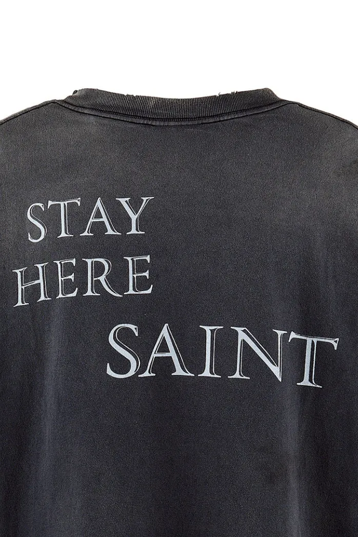 SAINT Mxxxxxx × STAR WARS SW_SS TEE /ANAKIN/BLK Star Wars co-branded TEE Anakin Skywalker Darth Vader reflection print TEE washed black S-XL The print comes from the impressive poster vision of "Anakin Skywalker" in "STAR WARS Episode I/The Phantom Menace" and the design of "Darth Vader" printed on the back The entire garment is hand-processed with dirt, washed with water, and printed with a distressed feel, which perfectly interprets the artistic specialty of NEW VINTAGE. In addition, the main mark and wash mark are customized to be consistent with the original version. It can be said that every detail of ZP is perfectly reproduced.
